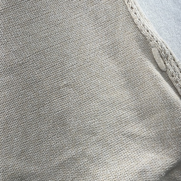 Crazy 8, 7-8 Girls 100% Cotton Ivory Open Short Sleeve Cardigan - Picture 10 of 12